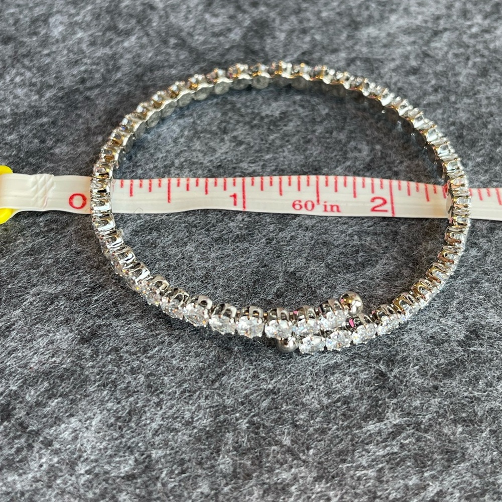 Austrian Round Crystal Adjustable Bangle - image 3